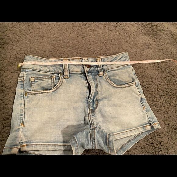American Eagle Light Washed Jean Shorts Sz 0 - Picture 7 of 12